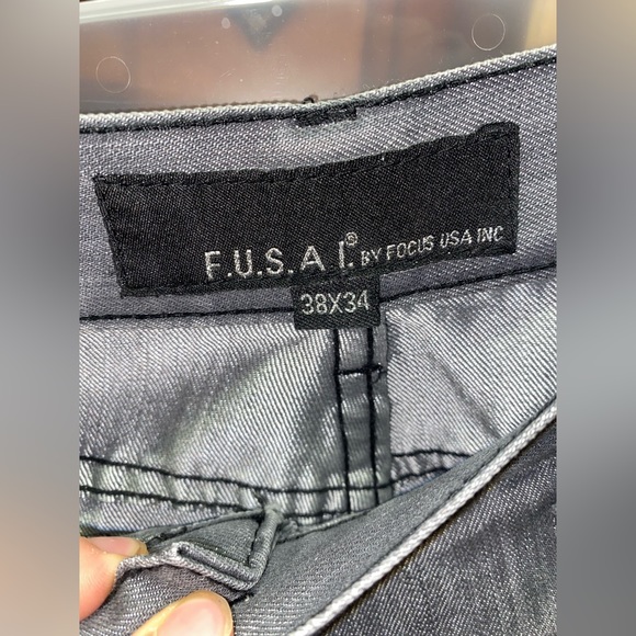 F.U.S.AI. Silver/Grey Jeans. - Picture 4 of 5